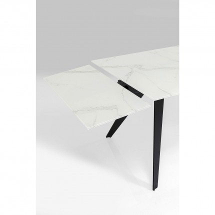 Eettafel Amsterdam Marble 160(+40+40)x90cm Kare Design