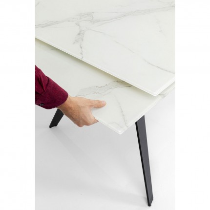 Eettafel Amsterdam Marble 160(+40+40)x90cm Kare Design