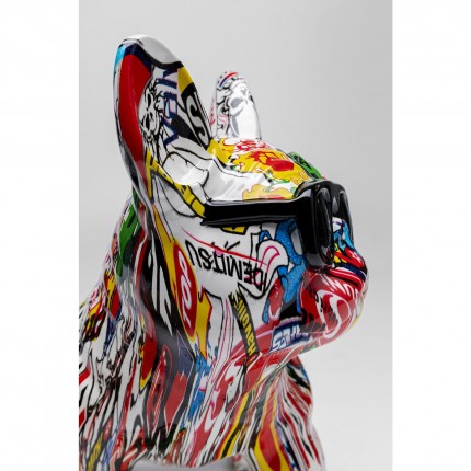 Woonaccessoires bulldog graffiti glazen Kare Design