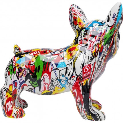 Woonaccessoires bulldog graffiti glazen Kare Design