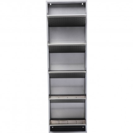 Shoe Container Caruso Silver brushed 5 drawers Kare Design