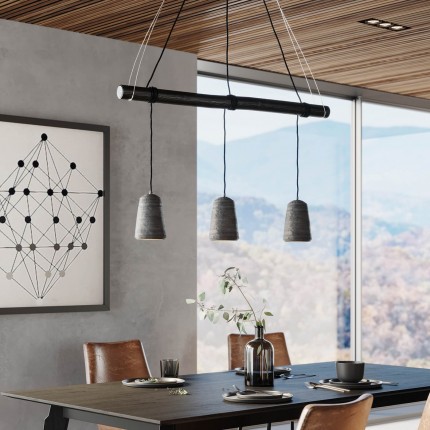 Hanglamp Dining Concrete Black Tre Kare Design