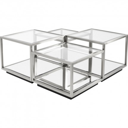 Salontafel Luigi Zilver (4/Set) Kare Design