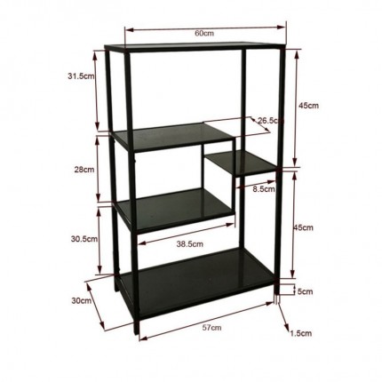 Bookshelf Loft 100x60cm Goud Kare Design