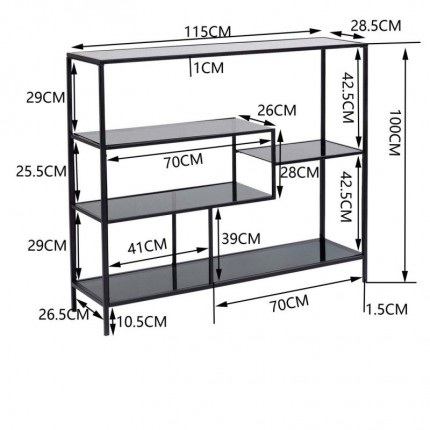 Bookshelf Loft 100x115cm Goud Kare Design