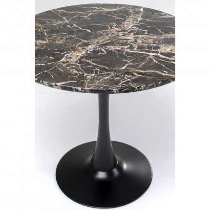 Eettafel Schickeria Marbleprint Black 80cm Kare Design