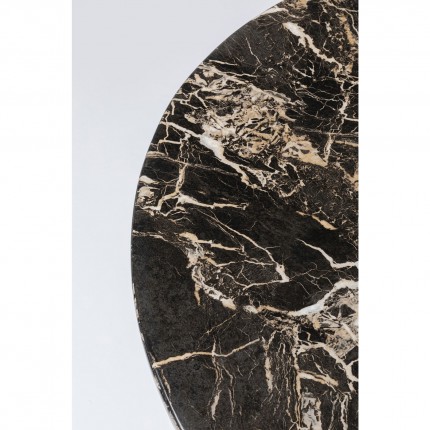 Table Schickeria Ø80cm marbleprint black Kare Design