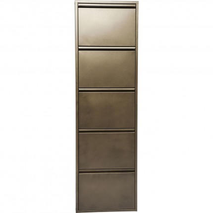 Schoenenkast Caruso bronzen 5 laden Kare Design