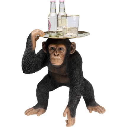 Decoratie Butler Spelende Chimp Zwart 52cm Kare Design