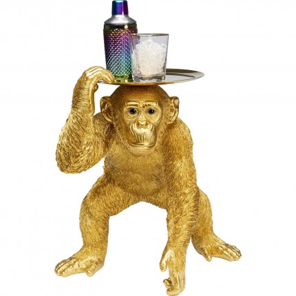 Woonaccessoires Butler Spelende Chimp Goud 52cm Kare Design