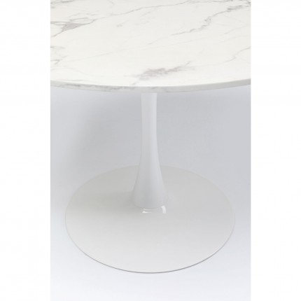 Table Schickeria Ø80cm marbleprint white Kare Design