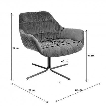 Draaifauteuil Bristol Geel Kare Design