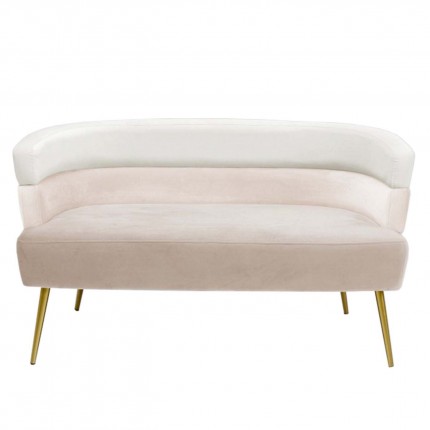 Sofa Sandwich 2-Zits fluweel creme Kare Design