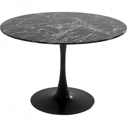 Eettafel Veneto Ø110cm marmer zwart Kare Design