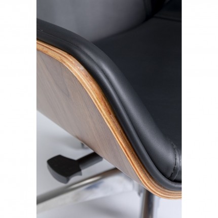 Swivel Office Chair Rouven high black Kare Design