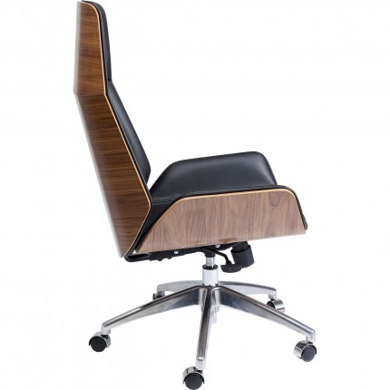 Swivel Office Chair Rouven high black Kare Design