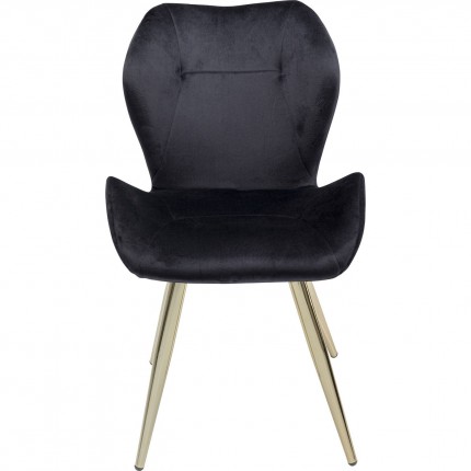 Chair Viva velvet black Kare Design