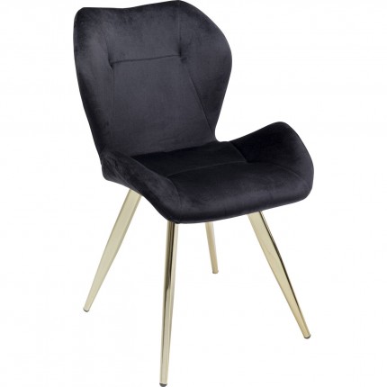 Chair Viva velvet black Kare Design