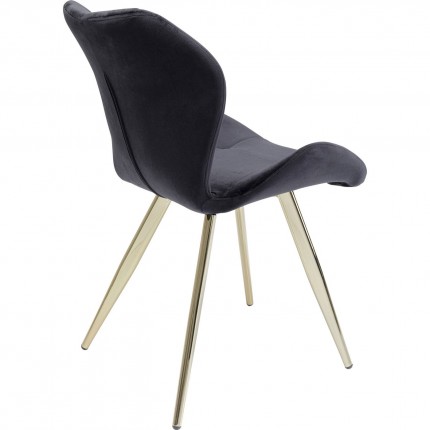 Chair Viva velvet black Kare Design