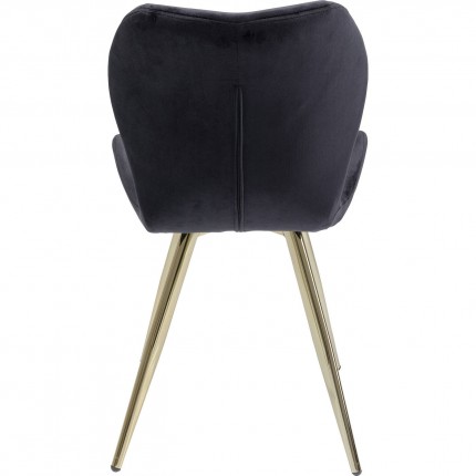 Chair Viva velvet black Kare Design