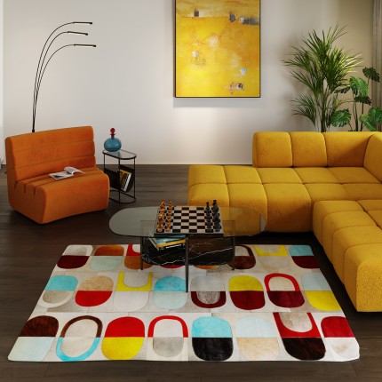 Sofa Element Wave fluweel orange Kare Design