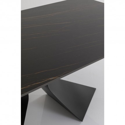 Eettafel Gloria 200x100cm keramiek zwart Kare Design