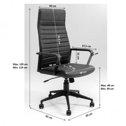 Swivel Office Chair Labora High Brown Kare Design