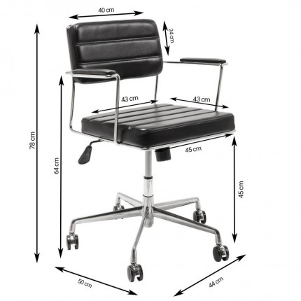 Draaibare Bureaustoel Dottore Bruin Kare Design