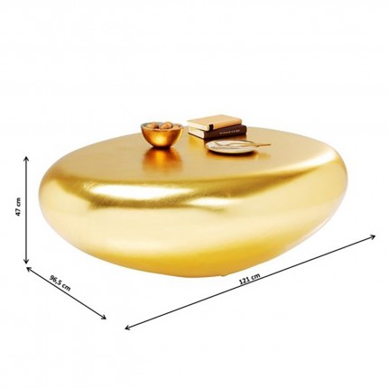 Coffee Table Pebble gold Kare Design