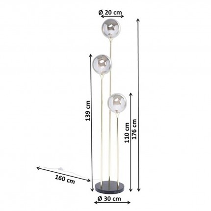 Vloerlamp Al Capone 176cm Kare Design