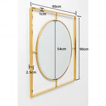 Spiegel Stanford Frame Gouden Ø90cm Kare Design