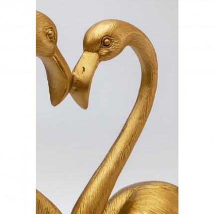 Woonaccessoires gouden flamingo hart koppel 39cm Kare Design