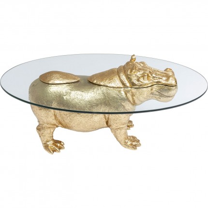 Coffee Table Hippo gold Kare Design