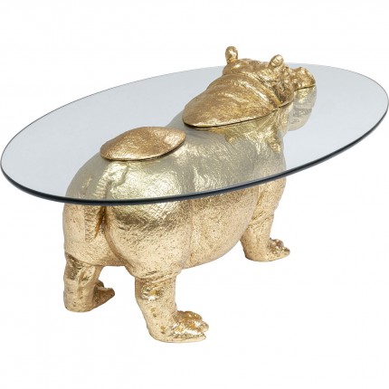 Coffee Table Hippo gold Kare Design