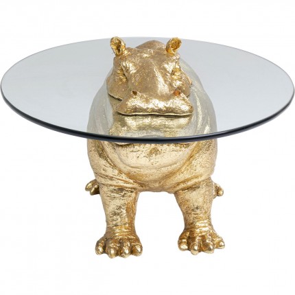 Coffee Table Hippo gold Kare Design