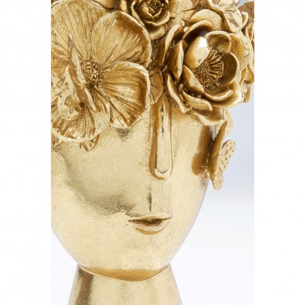 Vaas Gouden bloemenkroon 30cm Kare Design