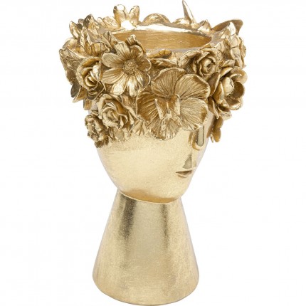 Vaas Gouden bloemenkroon 30cm Kare Design