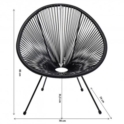 Outdoor Armchair Acapulco Nature Kare Design