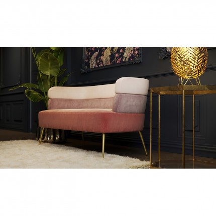 Sofa Sandwich 2-Zits fluweel roze Kare Design