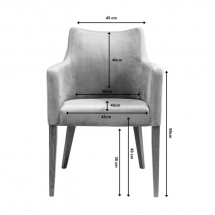 Chair with armrests Mode Sublime Kare Design