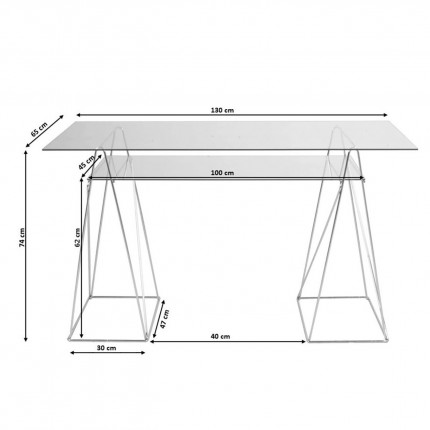 Bureau Polar 135x65cm Gouden Kare Design