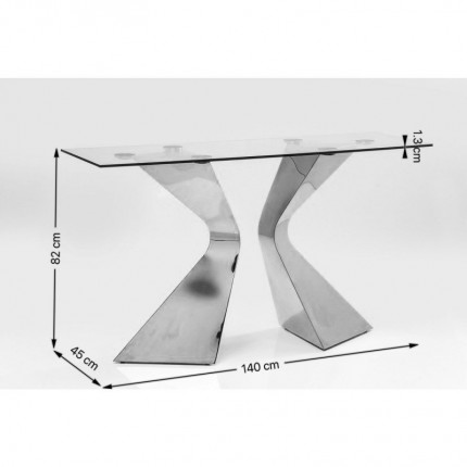 Console Gloria 140x45cm chrome Kare Design