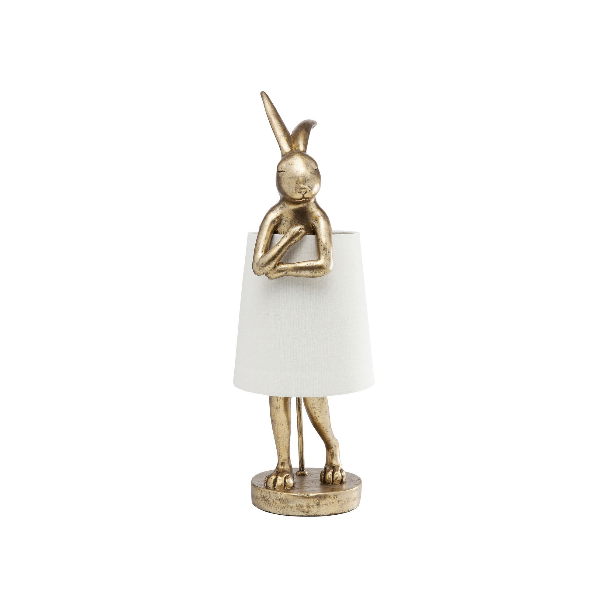 Lampe à poser Animal Rabbit doré/blanc 50cm