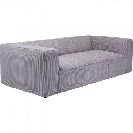 Sofa Cubetto Cord 3-Seater light grey Kare Design