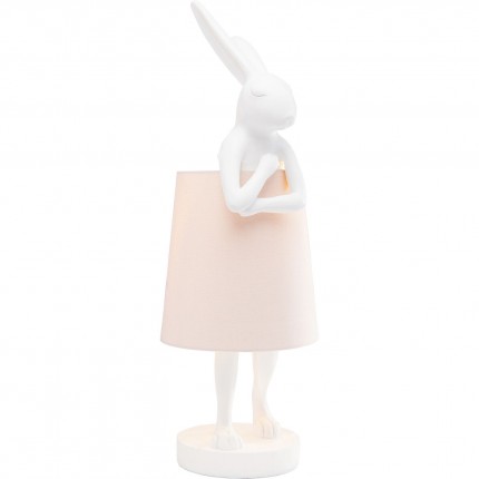 Table Lamp Animal rabbit 50cm white and pink Kare Design