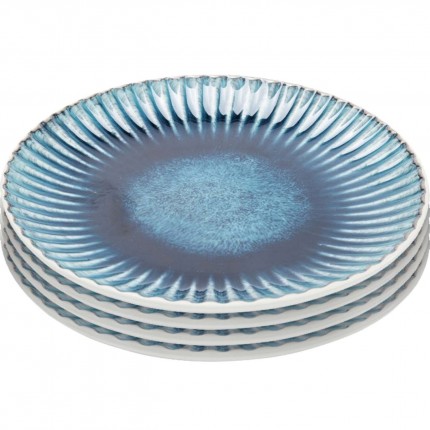 Plate Mustique Rim Ø21cm (4/Set) Kare Design