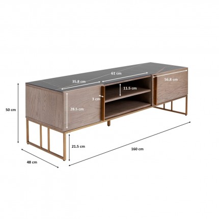 TV Board Cesaro 160x50cm Kare Design