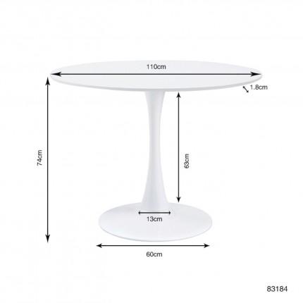 Eettafel Schickeria Ø110cm Kare Design