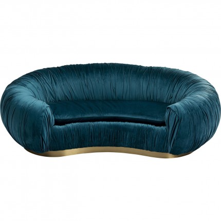 Sofa Perugia 2-Seater velvet bluegreen Kare Design