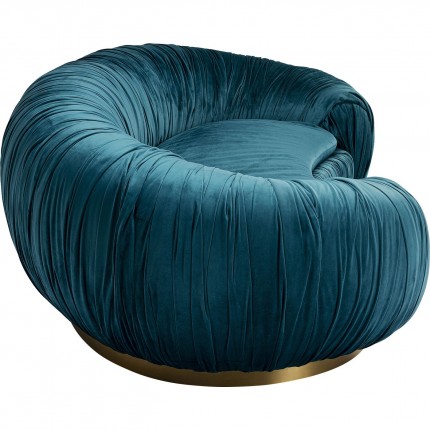 Sofa Perugia 2-Zits fluweel blauwgroen Kare Design